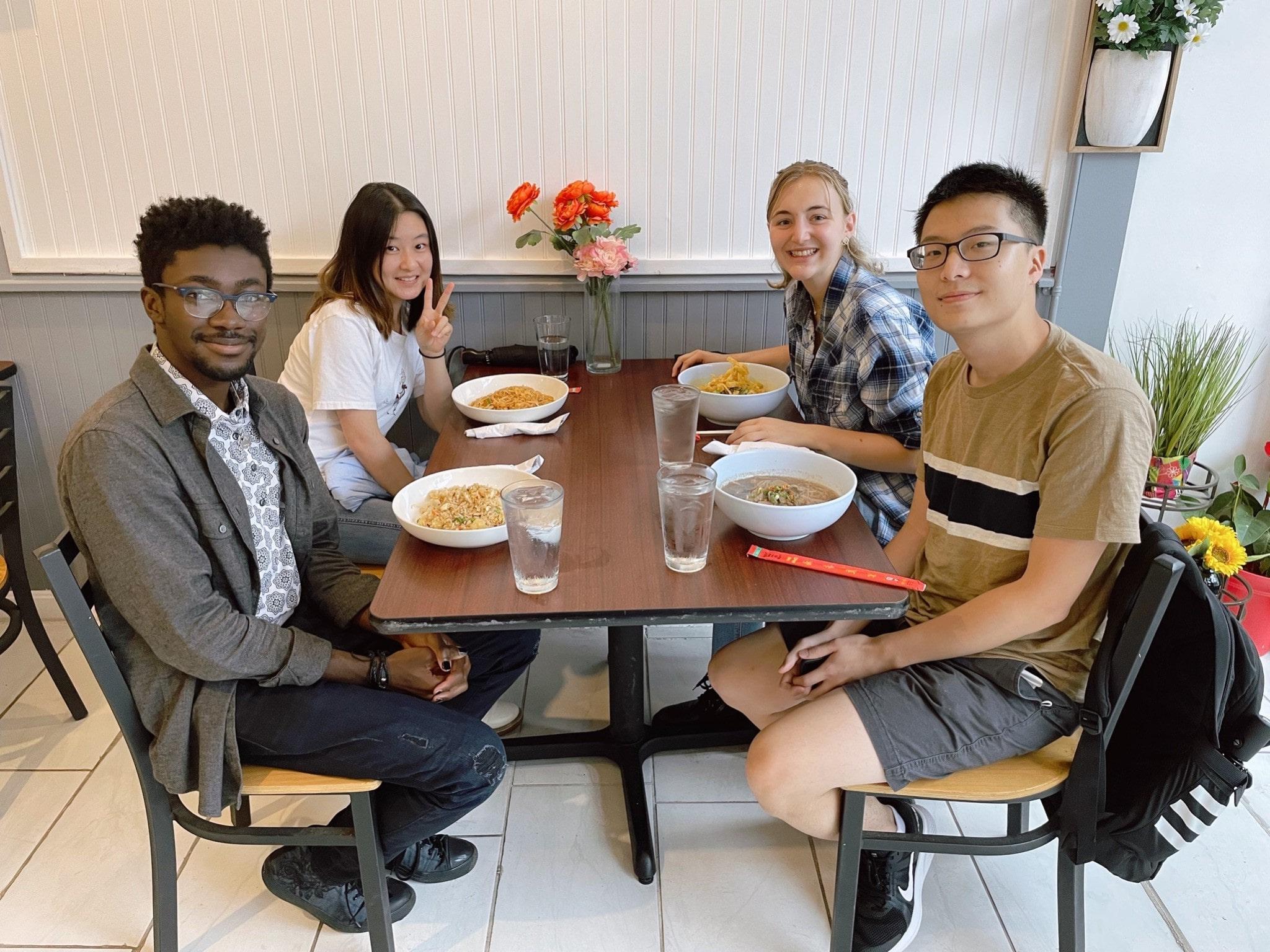 Chen, along with Here For You CMU sitting at a table 